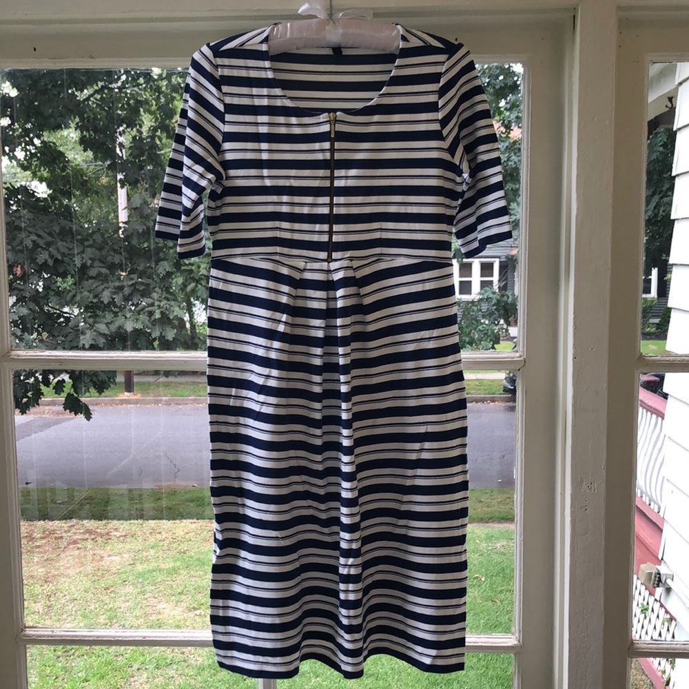 Isabella Oliver striped maternity dress